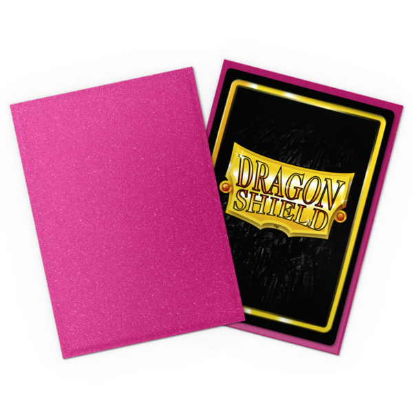 Dragon Shield: Pink Sapphire - 100x Matte Sleeves - Standard Size - zijaanzicht