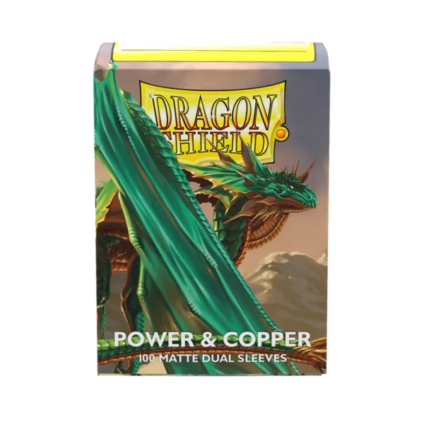 Dragon Shield: Power & Copper - 100x Matte Dual Sleeves - Standard Size - verpakking achterzijde