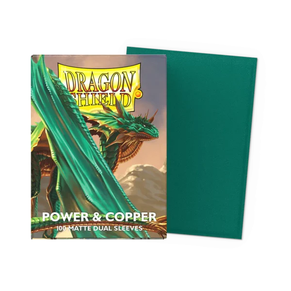 Dragon Shield: Power & Copper - 100x Matte Dual Sleeves - Standard Size - detail van de afwerking