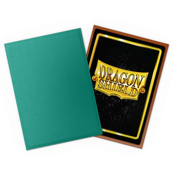 Dragon Shield: Power & Copper - 100x Matte Dual Sleeves - Standard Size - zijaanzicht