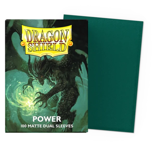 Dragon Shield: Power - 100x Matte Dual Sleeves - Standard Size - verpakking vooraan