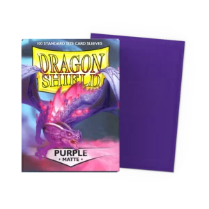 Dragon Shield: Purple - 100x Matte Sleeves - Standard Size - verpakking vooraan