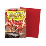 Dragon Shield: Ruby - 100x Matte Sleeves - Standard Size - verpakking vooraan