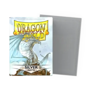 Dragon Shield: Silver - 100x Matte Sleeves - Standard Size - verpakking vooraan