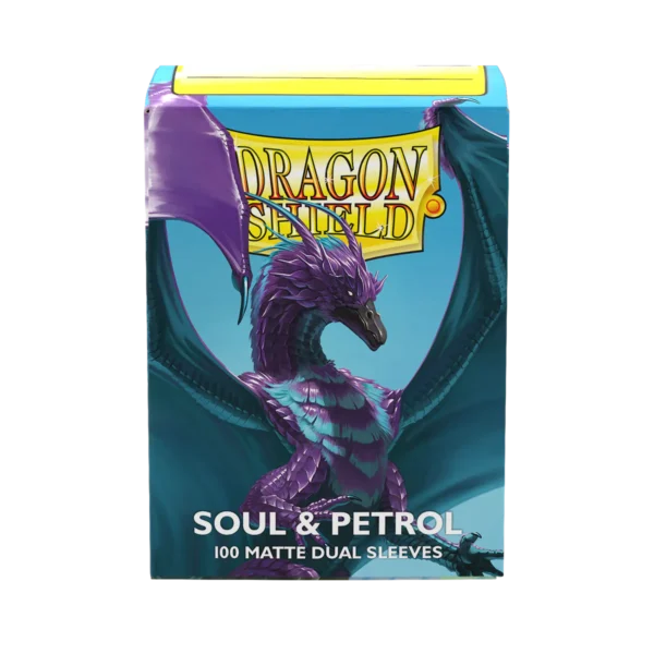 Dragon Shield: Soul & Petrol - 100x Matte Dual Sleeves - Standard Size - verpakking achterzijde