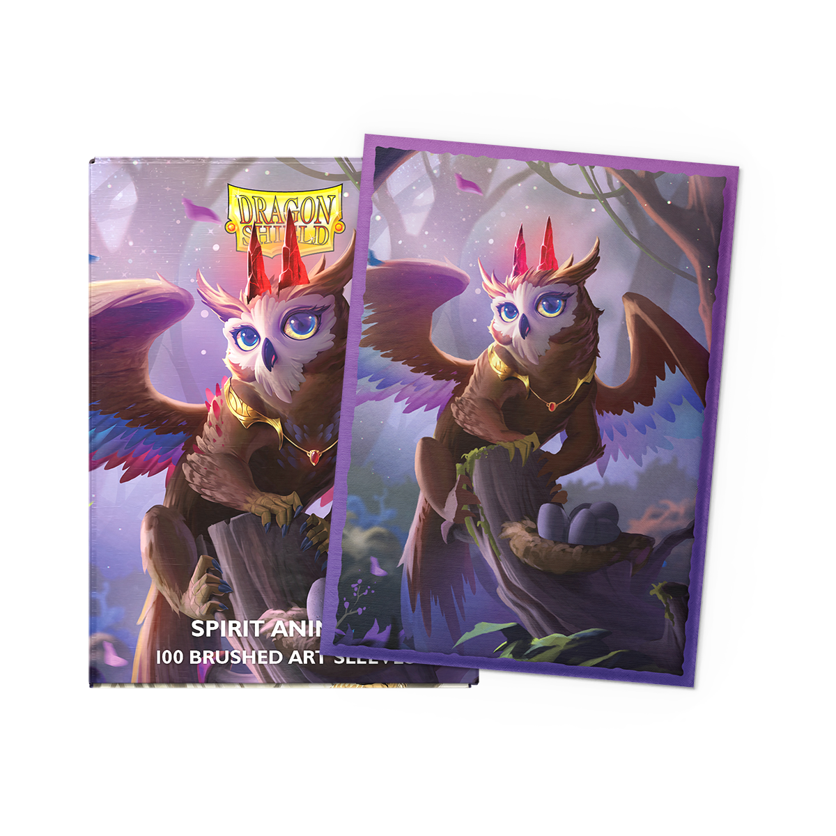 Dragon Shield: The Dragowlis - 100x Dual Art Matte Sleeves - Standard Size - geopend