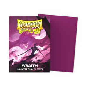 Dragon Shield: Wraith - 100x Matte Dual Sleeves - Standard Size - verpakking vooraan