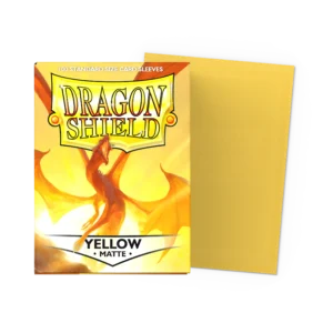 Dragon Shield: Yellow - 100x Matte Sleeves - Standard Size - verpakking vooraan