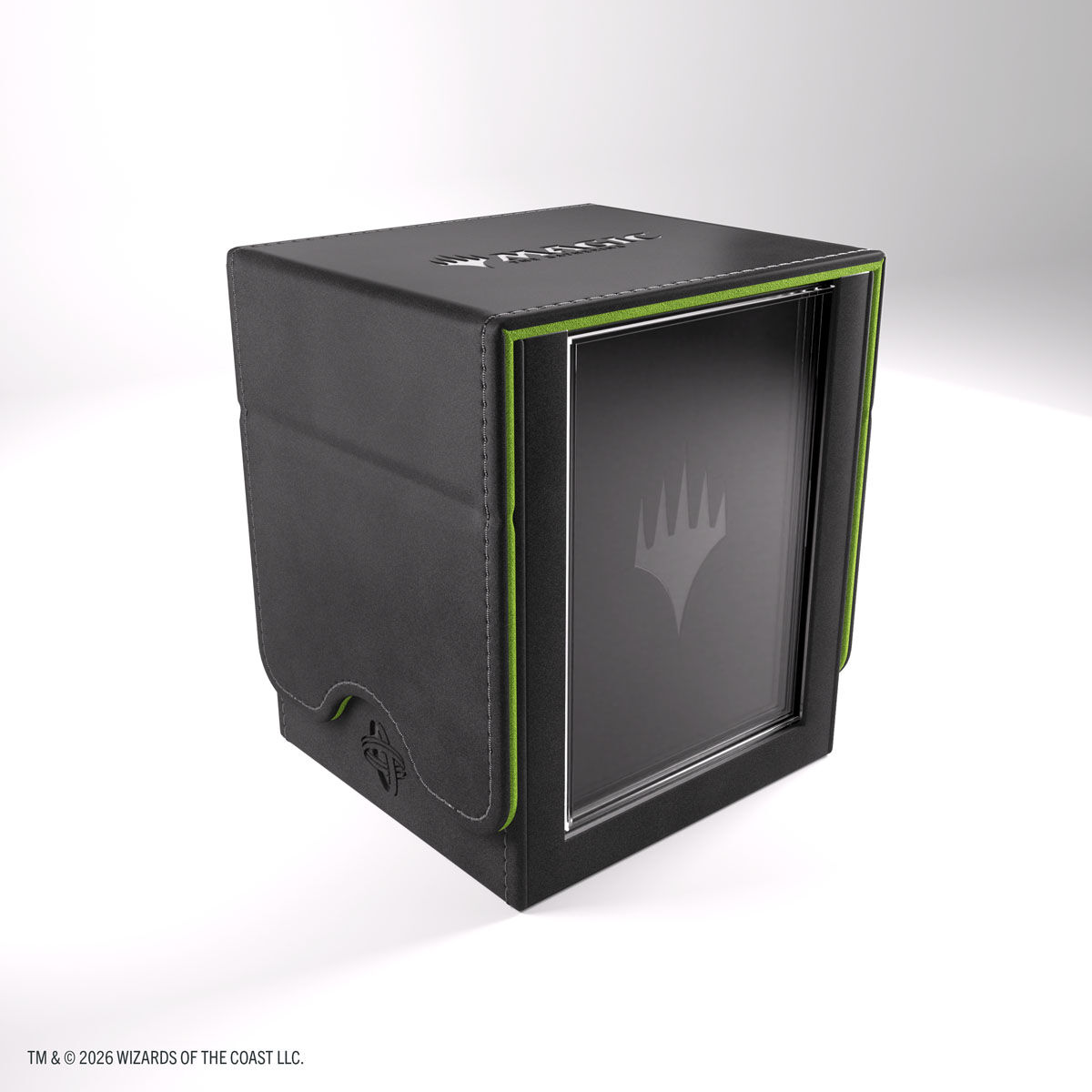 Gamegenic: Secrets of Strixhaven Squire Plus 100+ XL Deck Box - Zwart/Groen - verpakking vooraan