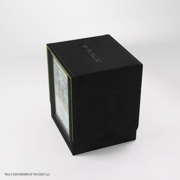 Gamegenic: Secrets of Strixhaven Squire Plus 100+ XL Deck Box - Zwart/Groen - achterzijde