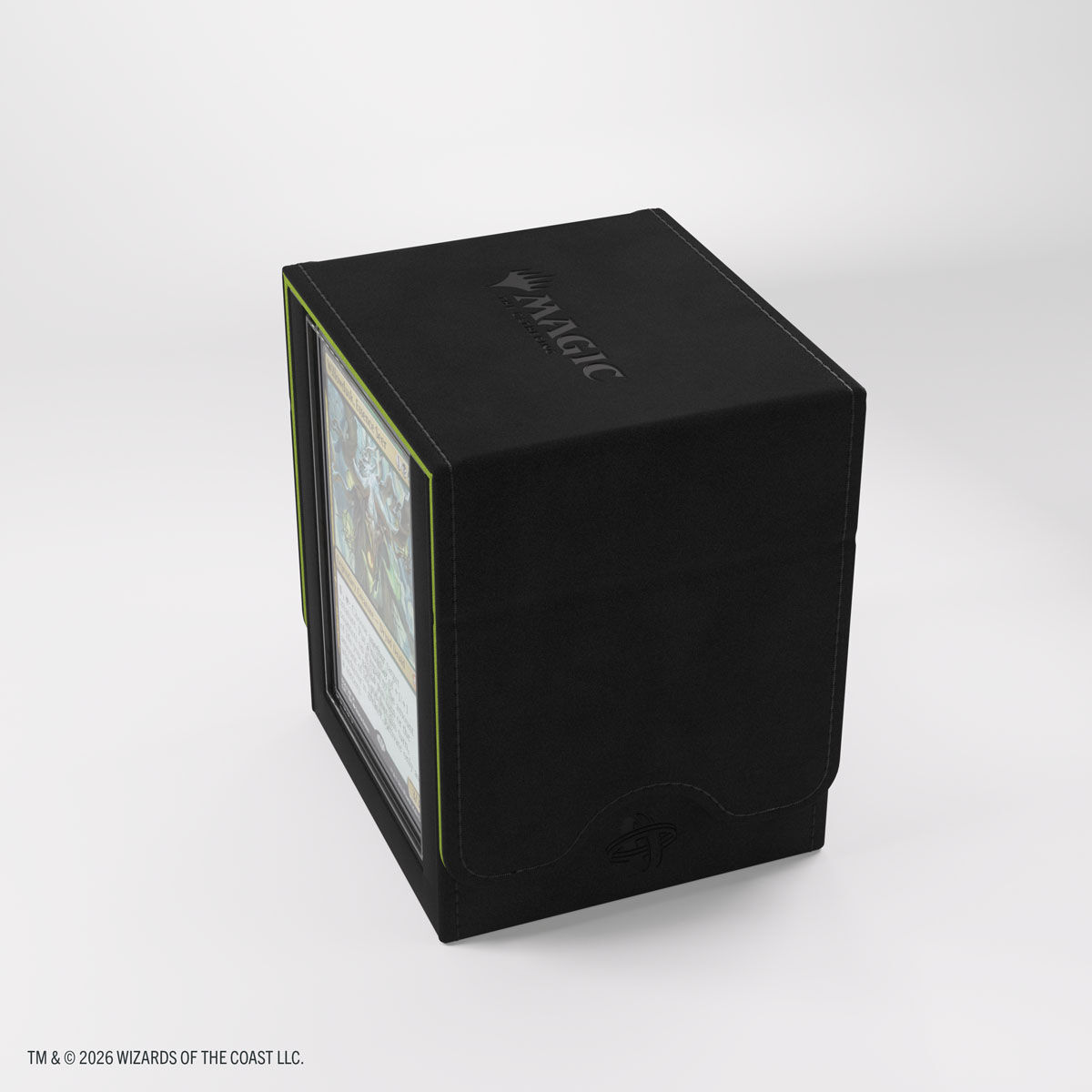 Gamegenic: Secrets of Strixhaven Squire Plus 100+ XL Deck Box - Zwart/Groen - achterzijde