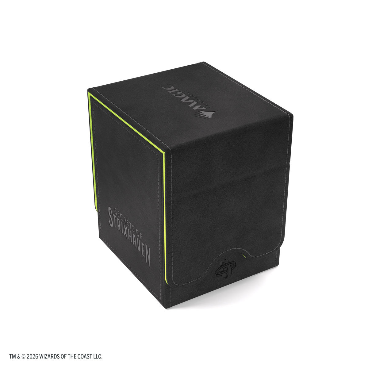 Gamegenic: Secrets of Strixhaven Squire Plus 100+ XL Deck Box - Zwart/Groen - detailopname