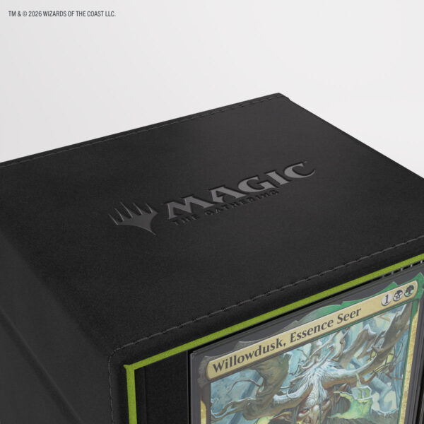 Gamegenic: Secrets of Strixhaven Squire Plus 100+ XL Deck Box - Zwart/Groen - zijaanzicht