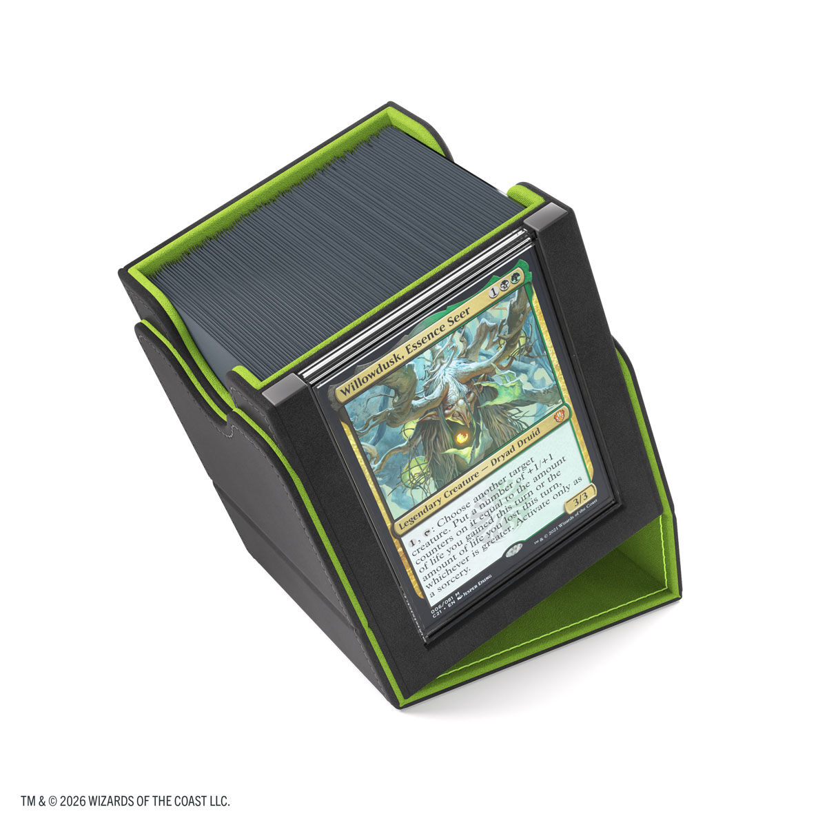 Gamegenic: Secrets of Strixhaven Squire Plus 100+ XL Deck Box - Zwart/Groen - inhoud