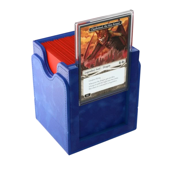 Gamegenic: Squire Plus 100+ XL Deck Box - Blauw - zijaanzicht