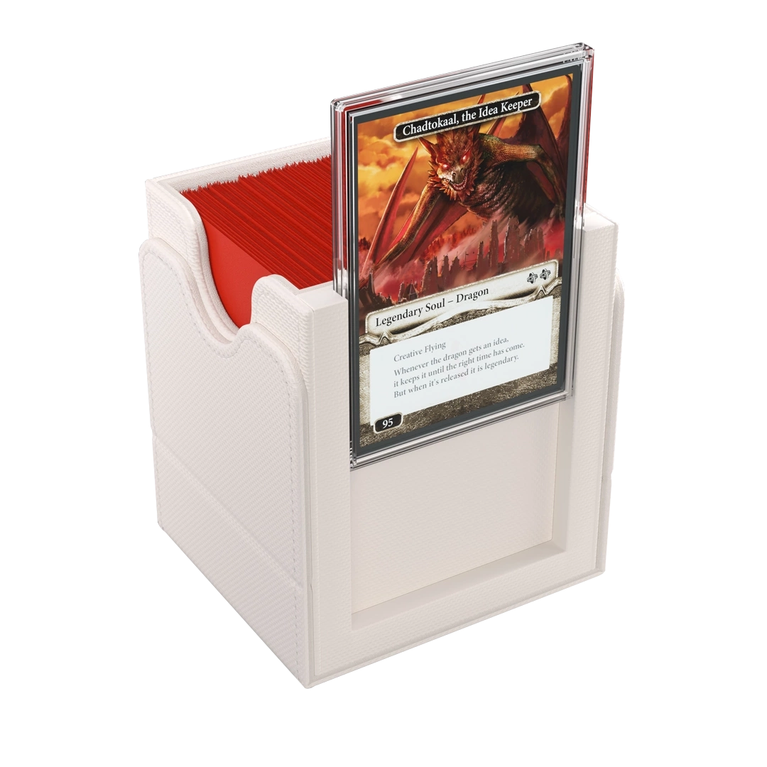 Gamegenic: Squire Plus 100+ XL Deck Box - Wit - zijaanzicht