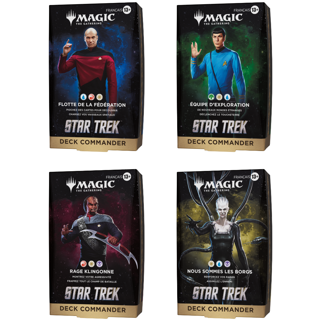 Magic: The Gathering - Star Trek - Commander Decks (4 stuks) (Frans) - verpakking vooraan