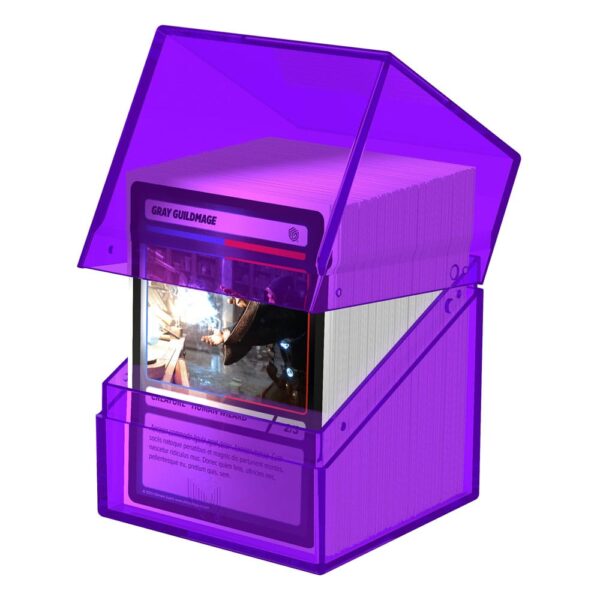 Ultimate Guard: Boulder 100+ Clear - Amethyst - geopend met kaarten