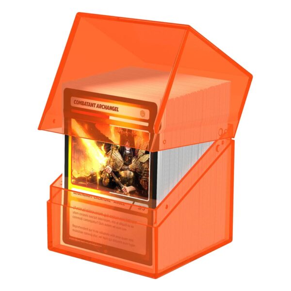 Ultimate Guard: Boulder 100+ Clear - Poppy Topaz - geopend met kaarten