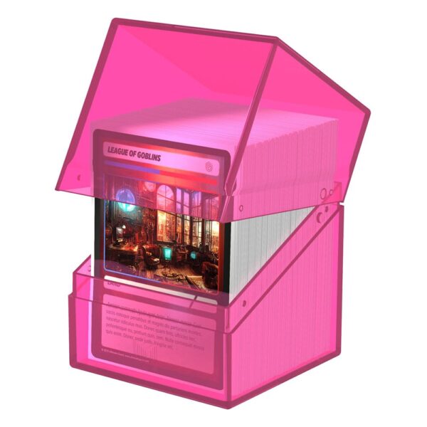 Ultimate Guard: Boulder 100+ Clear - Rhodonite - geopend met kaarten