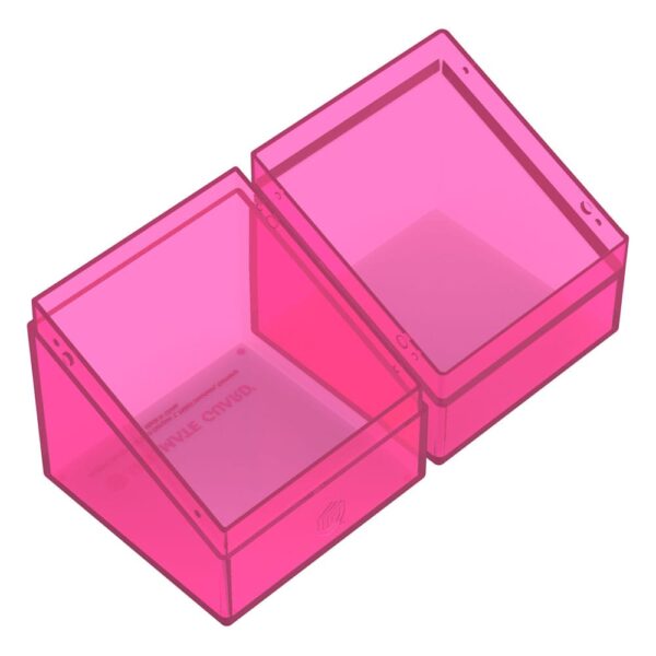 Ultimate Guard: Boulder 100+ Clear - Rhodonite - in het Ultimate Guard opbergsysteem