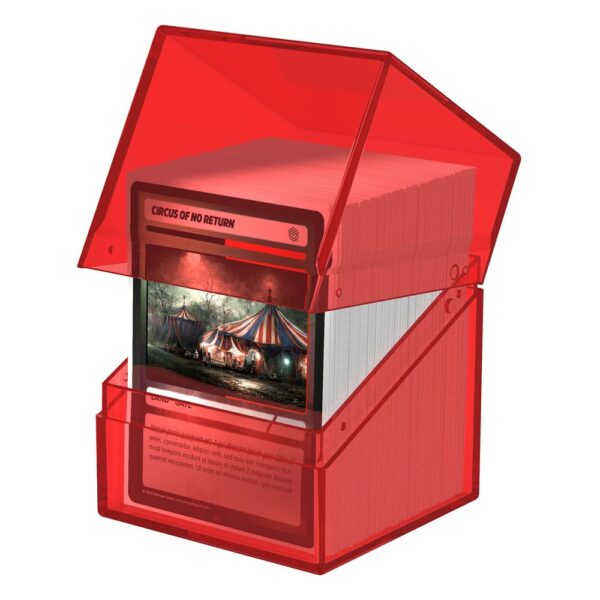 Ultimate Guard: Boulder 100+ Clear - Ruby - geopend met kaarten