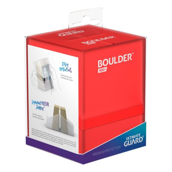 Ultimate Guard: Boulder 100+ - Ruby - in het Ultimate Guard opbergsysteem