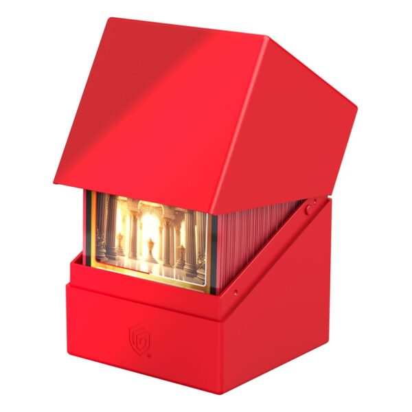 Ultimate Guard: Boulder 100+ Solid - Red - geopend met kaarten
