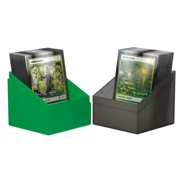 Ultimate Guard: Boulder 100+ Synergy - Black/Green - geopend met kaarten