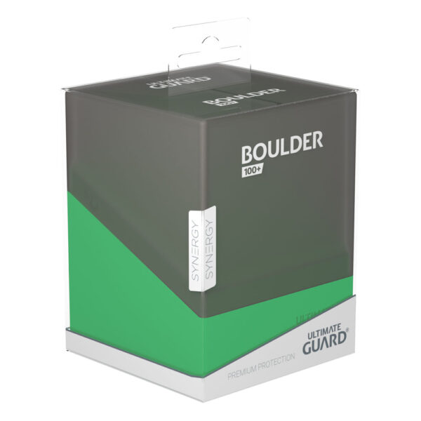 Ultimate Guard: Boulder 100+ Synergy - Black/Green - in het Ultimate Guard opbergsysteem