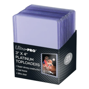 Ultra Pro: Platinum Toploader 3" x 4" - 25 stuks - verpakking vooraan