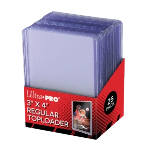 Ultra Pro: Regular Toploader 3" x 4" - 25 stuks - verpakking vooraan