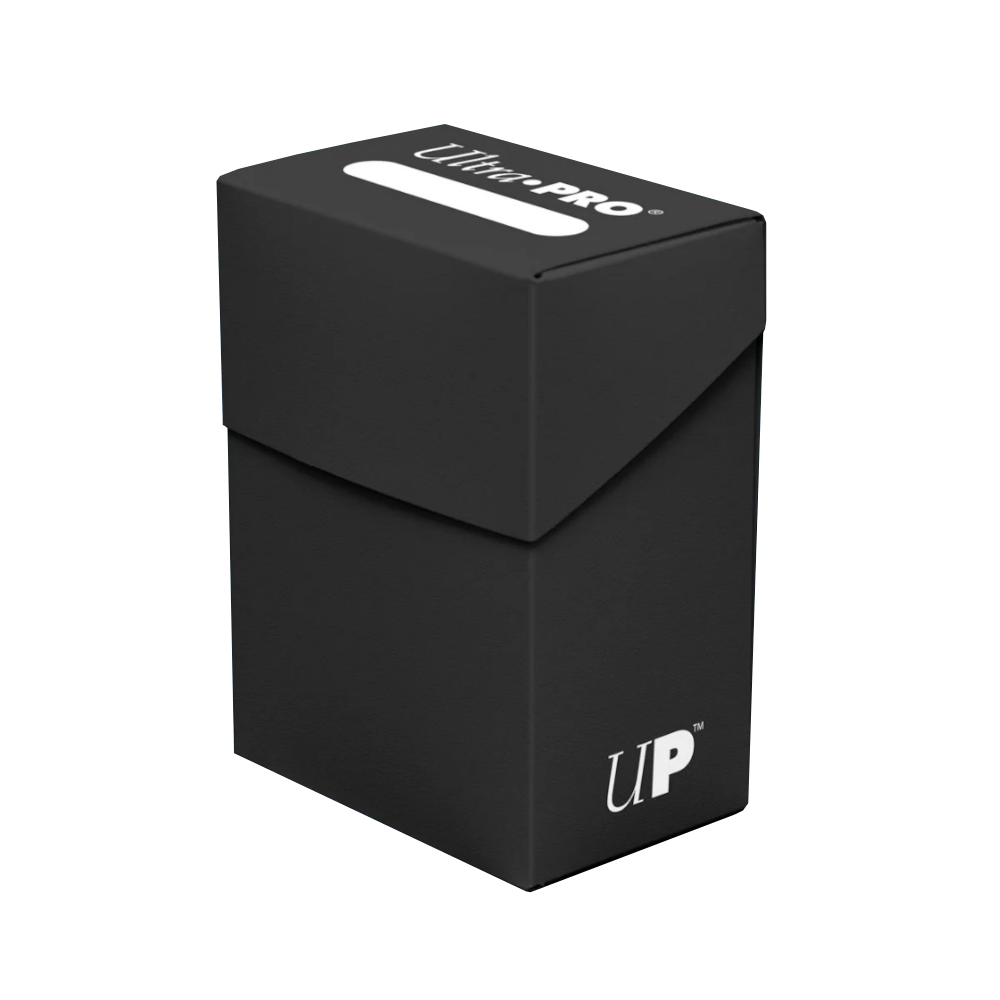 Ultra Pro: Solid Deck Box Zwart - 100+ kaarten - verpakking vooraan