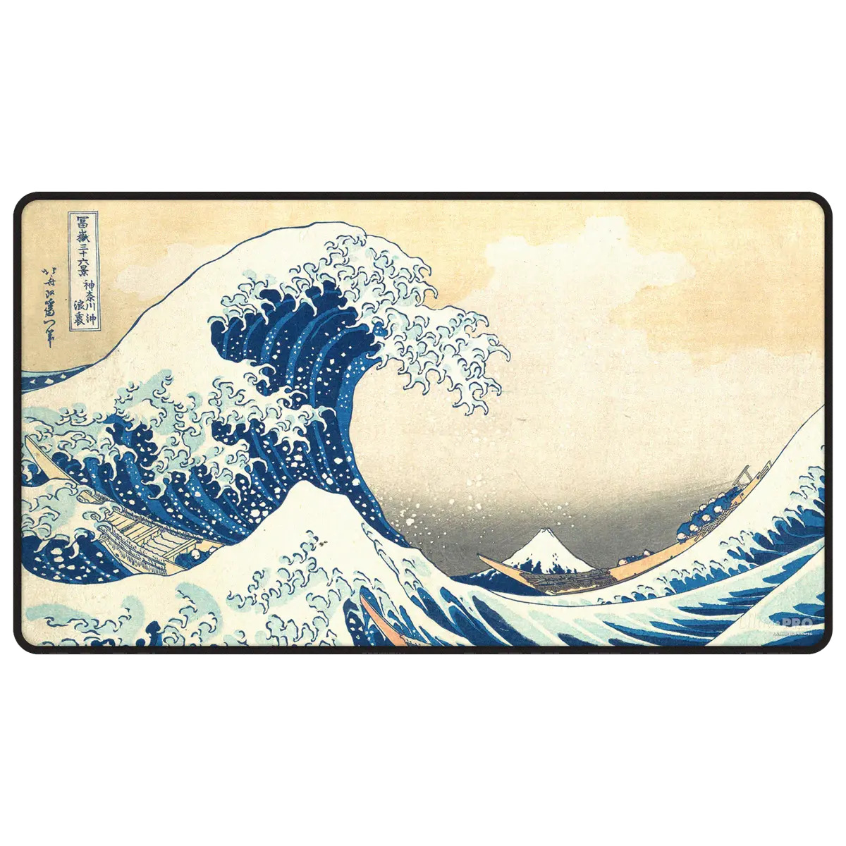Ultra Pro: The Great Wave off Kanagawa - Black Stitched Playmat - verpakking vooraan