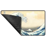 Ultra Pro: The Great Wave off Kanagawa - Black Stitched Playmat - achterzijde