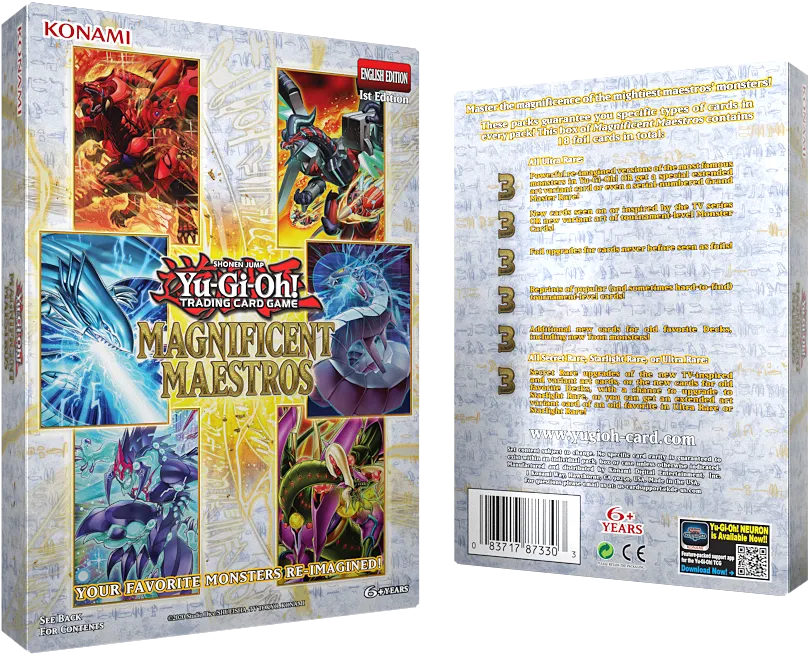 Yu-Gi-Oh magnificent maestros box with back