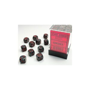 Chessex: Speckled Space 12mm d6 Dice Block - 36 dobbelstenen (CHX25908) - verpakking met dobbelstenen