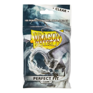 Dragon Shield: Clear - 100x Perfect Fit Inner Sleeves - Standard Size - verpakking vooraan