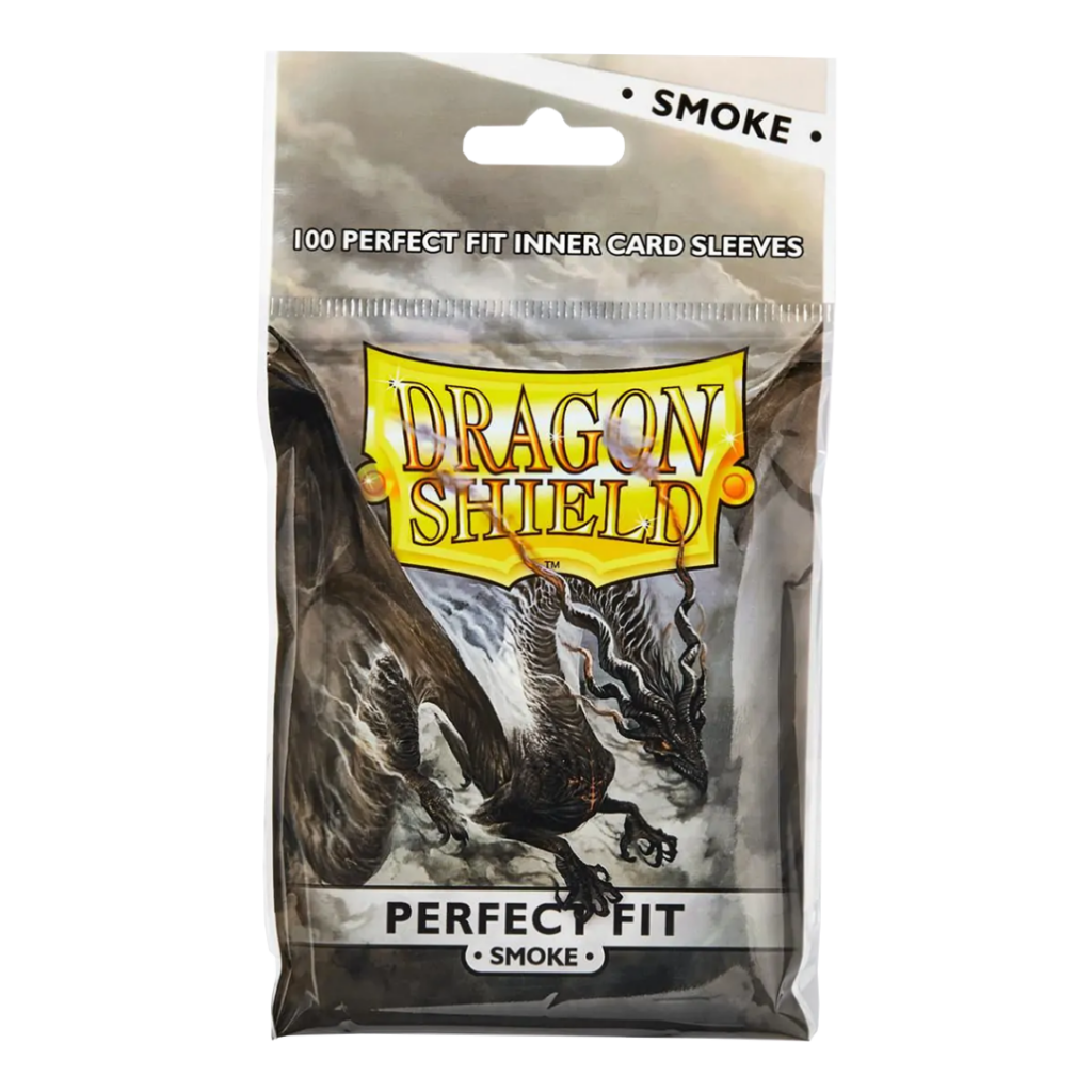Dragon Shield: Smoke - 100x Perfect Fit Inner Sleeves - Standard Size - verpakking vooraan