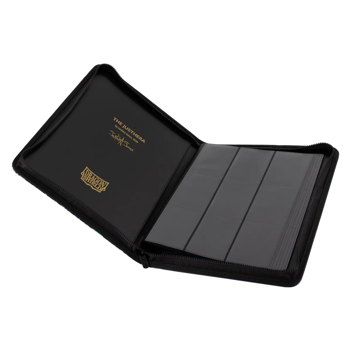 Dragon Shield: The Justhera - Art Zipster 360 - geopend met kaarten