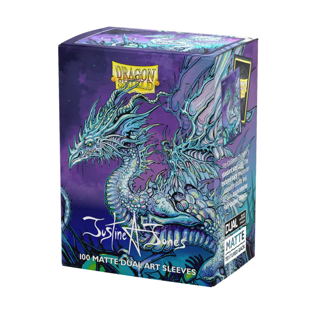 Dragon Shield: The Justhera - Matte Dual Art Sleeves - verpakking vooraan