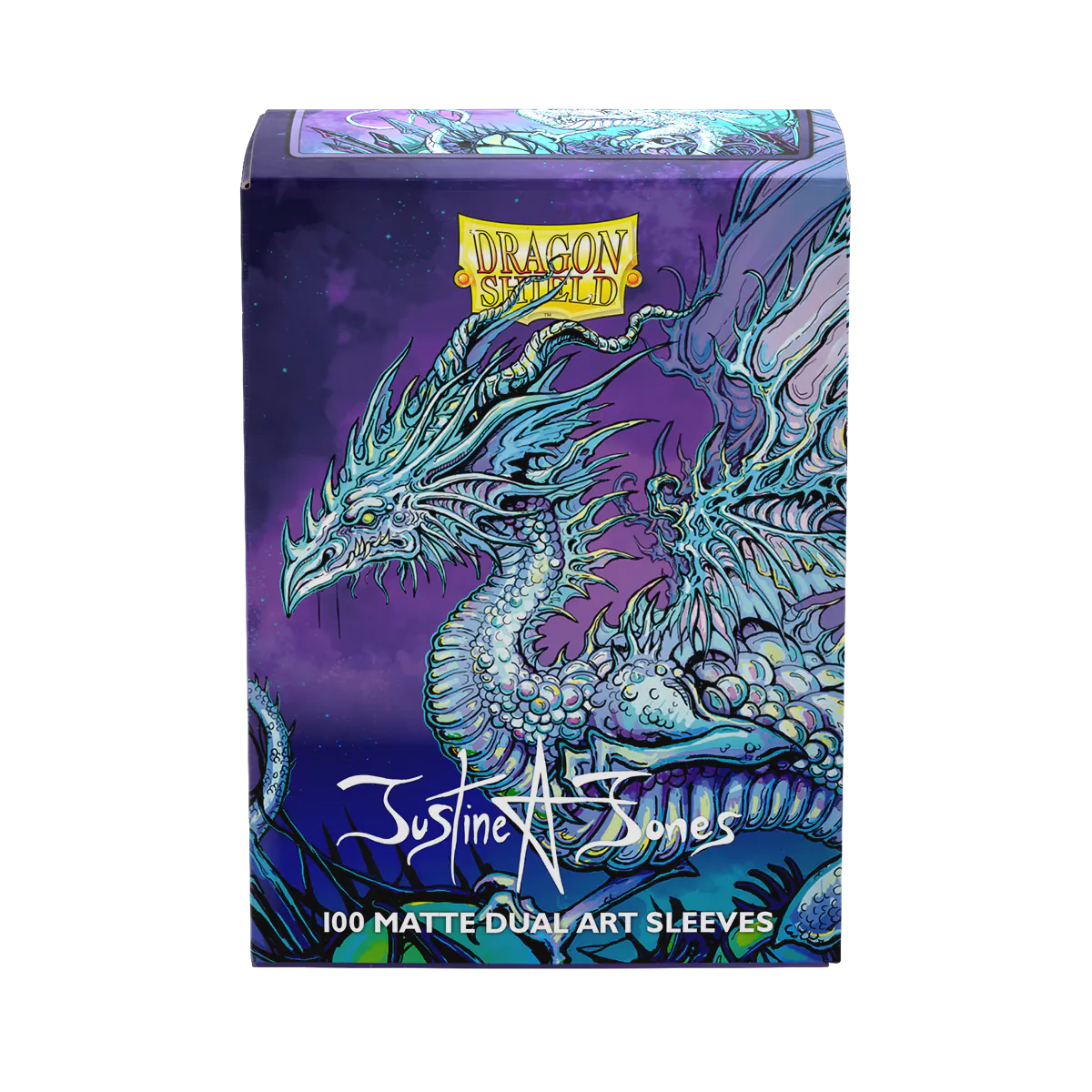 Dragon Shield: The Justhera - Matte Dual Art Sleeves - achterzijde verpakking