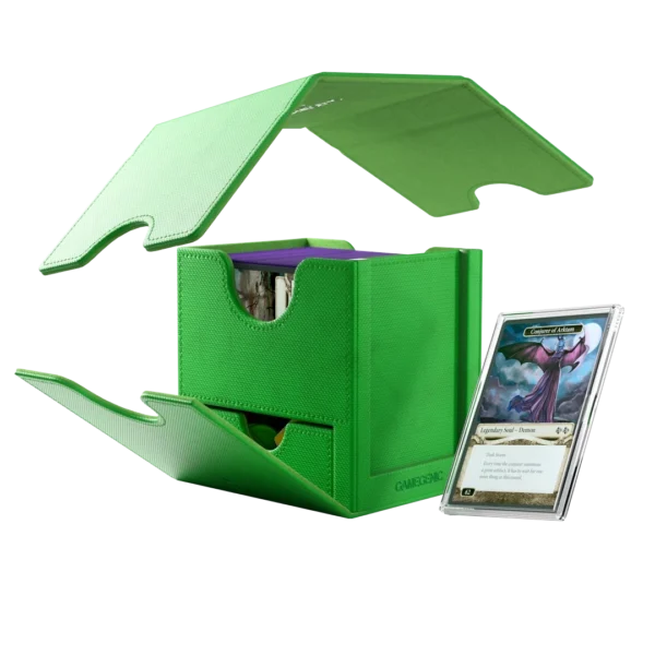 Gamegenic: Sidekick Pro 100+ XL - Groen - Deckbox met lade en displayvenster - productfoto