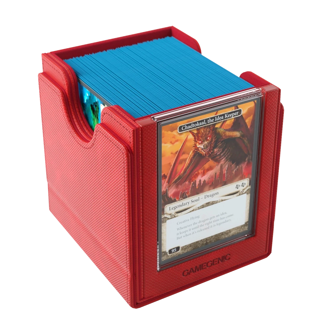 Gamegenic: Sidekick Pro 100+ XL - Rood - Deckbox met lade en displayvenster - detailopname
