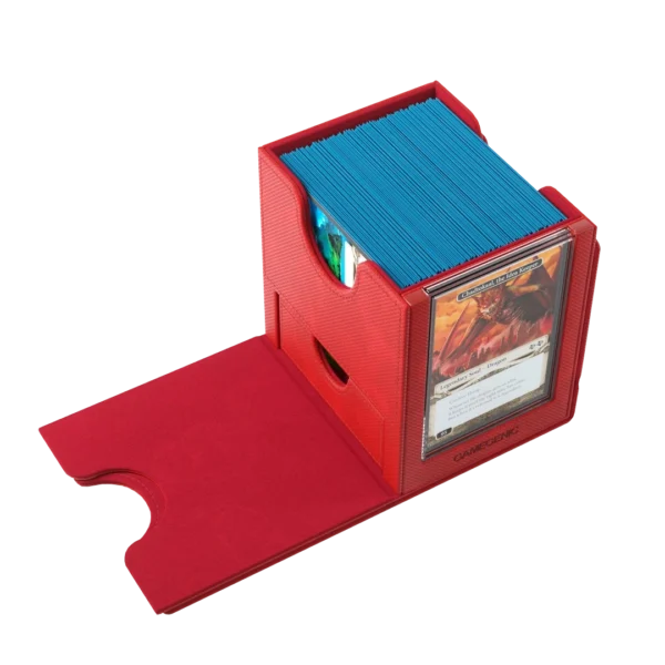 Gamegenic: Sidekick Pro 100+ XL - Rood - Deckbox met lade en displayvenster - zijaanzicht