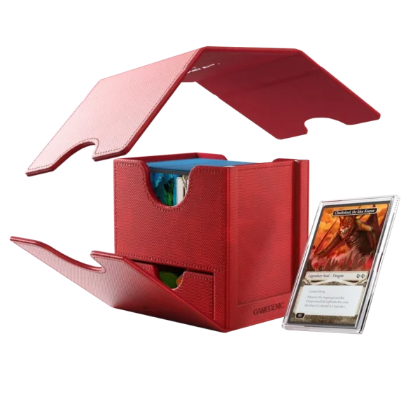 Gamegenic: Sidekick Pro 100+ XL - Rood - Deckbox met lade en displayvenster - productfoto