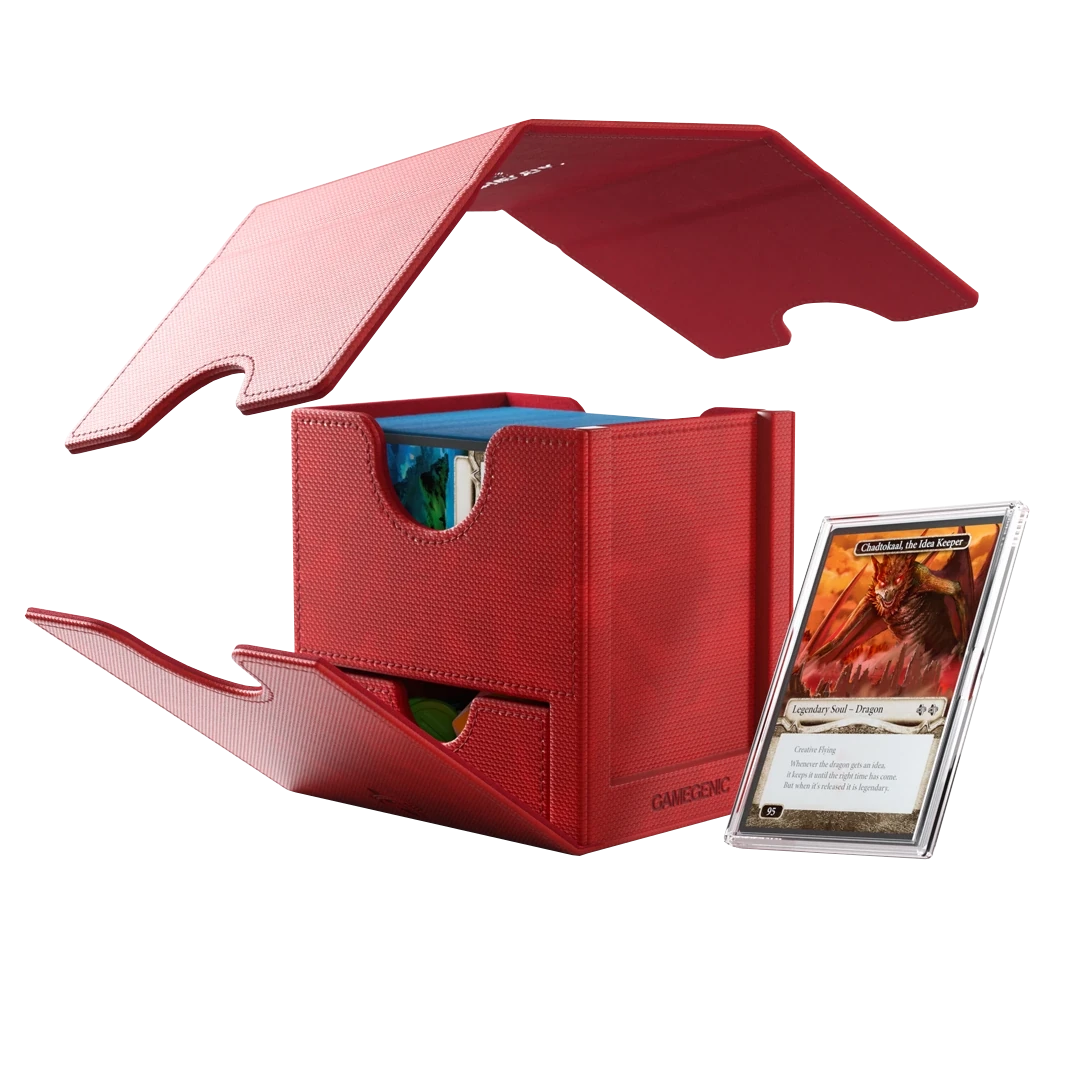Gamegenic: Sidekick Pro 100+ XL - Rood - Deckbox met lade en displayvenster - productfoto