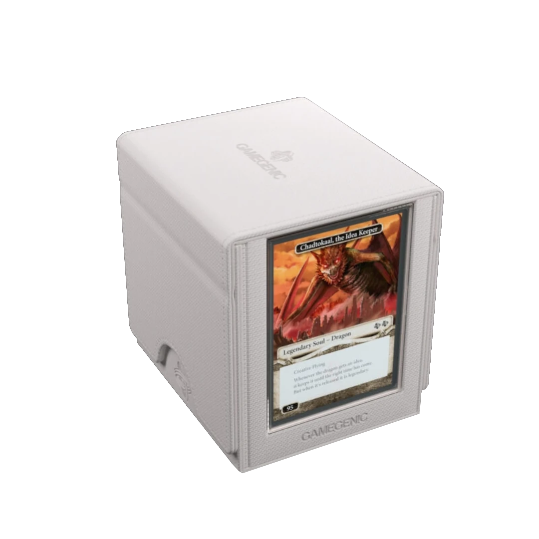 Gamegenic: Sidekick Pro 100+ XL - Wit - Deckbox met lade en displayvenster - achterzijde
