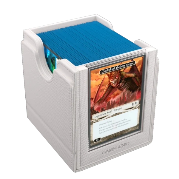 Gamegenic: Sidekick Pro 100+ XL - Wit - Deckbox met lade en displayvenster - zijaanzicht