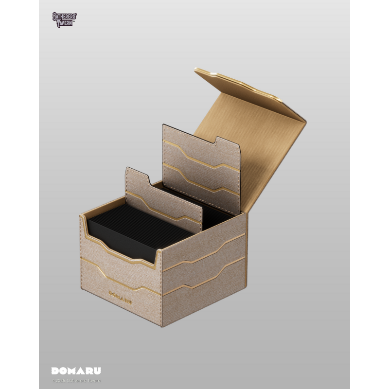 Gatherers' Tavern: DOMARU Armory Horizon 133+ Deckbox - Alabaster (voor 133 kaarten) - zijaanzicht